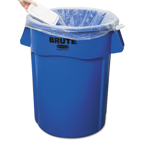 Rubbermaid Commercial Brute Vented Trash Receptacle  Round  44 gal  Blue (RCP 2643-60 BLU)