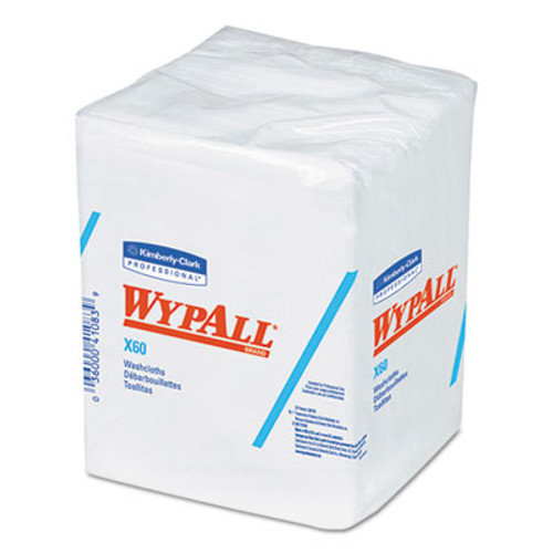 WypAll X60 Cloths  1 4 Fold  12 1 2 x 10  White  70 Pack  8 Packs Carton (KCC 41083)