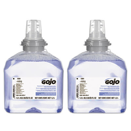 GOJO TFX Luxury Foam Hand Wash  Fresh Scent  Refill  1200mL  2 Carton (GOJ 5361-02)