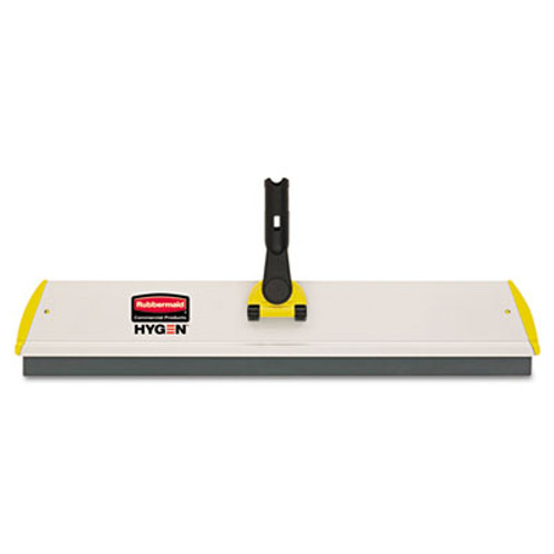 Rubbermaid Commercial HYGEN HYGEN Quick Connect S-S Frame  Squeegee  24w x 4 1 2d  Aluminum  Yellow (RCP Q570)