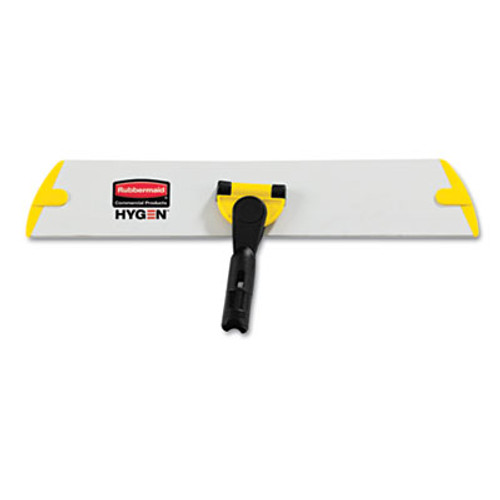 Rubbermaid Commercial HYGEN HYGEN Quick Connect S-S Frame  Wet Dry Mop 17 19w x 3d  Aluminum  Yellow (RCP Q560)