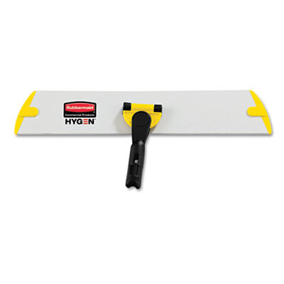 Rubbermaid Commercial HYGEN HYGEN Quick Connect S-S Frame  Wet Dry Mop 17 19w x 3d  Aluminum  Yellow (RCP Q560)
