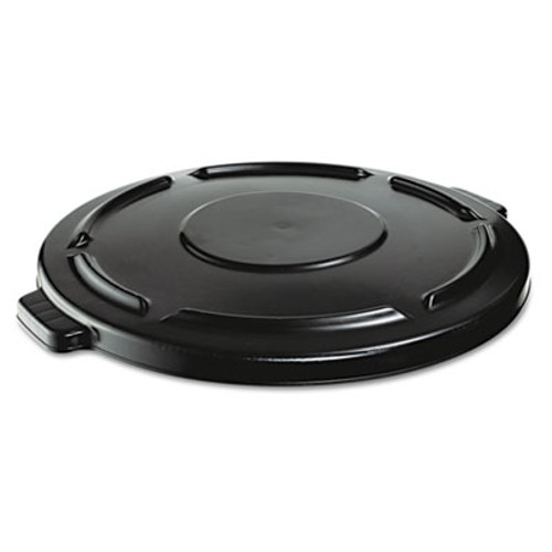 Rubbermaid Commercial Vented Round BRUTE Lid  24 5 dia x 1 5h  Black (RCP 2645-60 BLA)