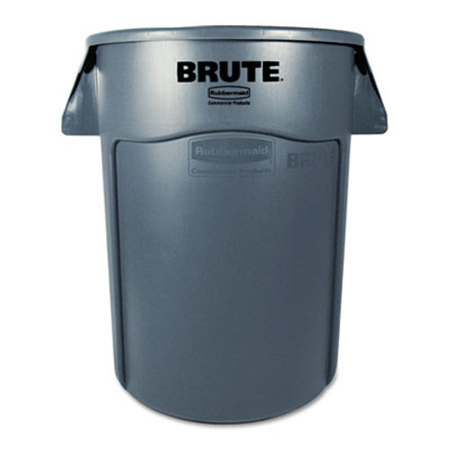Rubbermaid Commercial Brute Vented Trash Receptacle  Round  44 gal  Gray (RCP 2643-60 GRA)