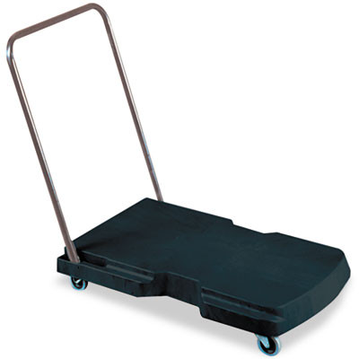 Rubbermaid Commercial Utility-Duty Home Office Cart  250 lb Capacity  20 5 x 32 5  Platform  Black (RCP 4400 BLA)
