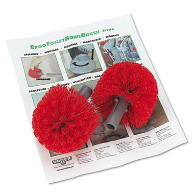 Unger Replacement Heads for Ergo Toilet-Bowl-Brush System  2 Pack (UNG BBRHR)