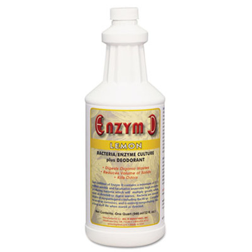 Big D Industries Enzym D Digester Liquid Deodorant  Lemon  32oz  12 Carton (BGD 500)
