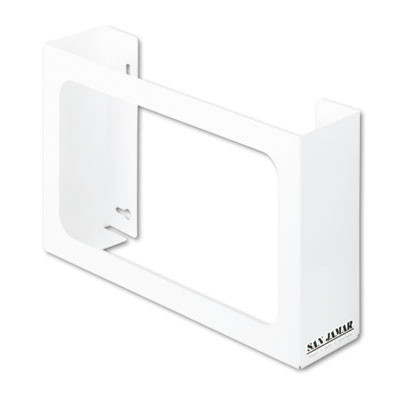 San Jamar White Enamel Disposable Glove Dispenser  Three-Box  18w x 3 3 4d x 10h (SAN G0804)