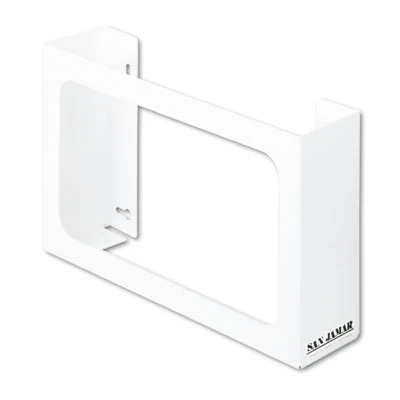 San Jamar White Enamel Disposable Glove Dispenser  Three-Box  18w x 3 3 4d x 10h (SAN G0804)