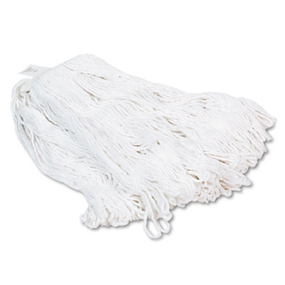 Boardwalk Pro Loop Web Tailband Wet Mop Head  Rayon  24oz  White  12 Carton (UNS 424R)