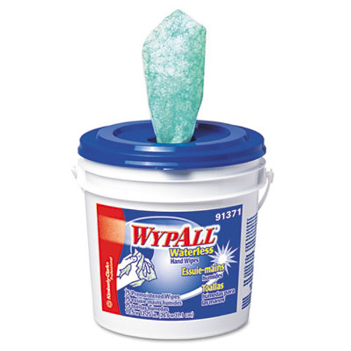WypAll Waterless Hand Wipes  Cloth  9 x 12  75 Bucket  6 Buckets Carton (KCC 91371)