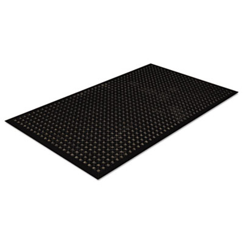 Crown Safewalk-Light Drainage Safety Mat  Rubber  36 x 60  Black (CRO WSCT35 BLA)