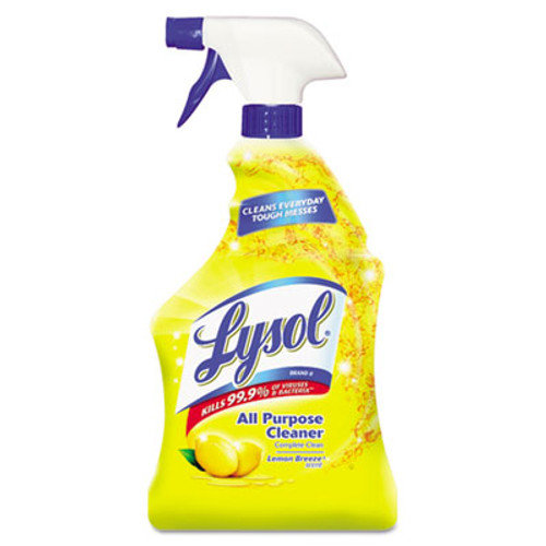 LYSOL Brand Ready-to-Use All-Purpose Cleaner  Lemon Breeze  32 oz Spray Bottle  12 Carton (REC 75352)
