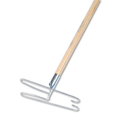 Boardwalk Wedge Dust Mop Head Frame Natural Wood Handle  15 16  Dia  x 48  Long (UNS 1492)