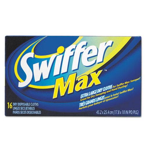 Swiffer Max XL Dry Refill Cloths  17 7 8 x 10  White  16 Box  6 Boxes Carton (PGC 37109)