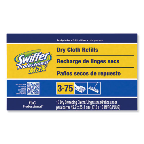 Swiffer Max XL Dry Refill Cloths  17 7 8 x 10  White  16 Box  6 Boxes Carton (PGC 37109)