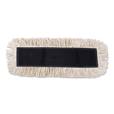 Boardwalk Disposable Cut End Dust Mop Head  Cotton Synthetic  24w x 5d  White (UNS 1624)