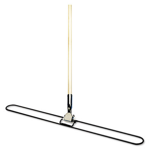 Boardwalk Clip-On Dust Mop Handle  Lacquered Wood  Swivel Head  1  Dia  x 60in Long (UNS 1490)