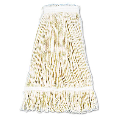 Boardwalk Pro Loop Web Tailband Wet Mop Head  Cotton  24oz  White  12 Carton (UNS 424C)