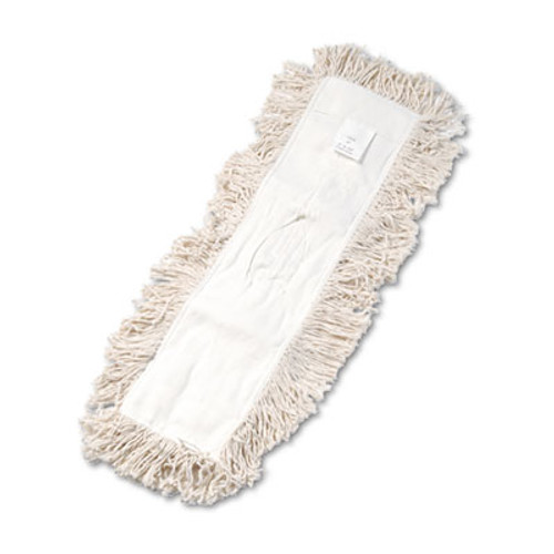 Boardwalk Industrial Dust Mop Head  Hygrade Cotton  24w x 5d  White (UNS 1324)