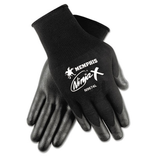 MCR Safety Ninja x Bi-Polymer Coated Gloves  Large  Black  Pair (CRWN9674L)