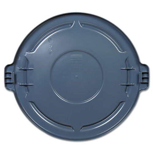 Rubbermaid Commercial Vented Round BRUTE Lid  24 5 dia x 1 5h  Gray (RCP 2645-60 GRA)