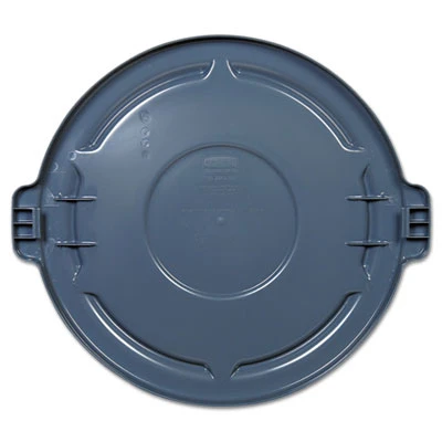 Rubbermaid Commercial Vented Round BRUTE Lid  24 5 dia x 1 5h  Gray (RCP 2645-60 GRA)
