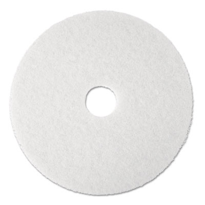 3M Super Polish Floor Pad 4100  20  Diameter  White  5 Carton (MCO 08484)