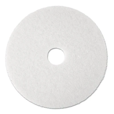 3M Super Polish Floor Pad 4100  19  Diameter  White  5 Carton (MCO 08483)