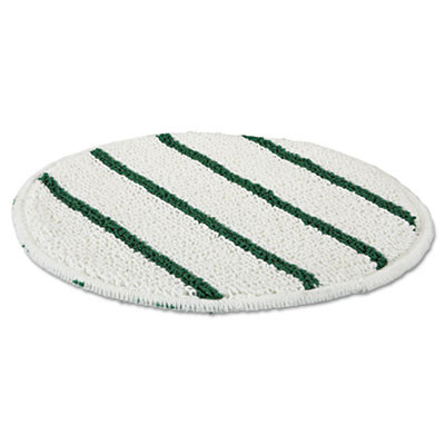 Rubbermaid Commercial Low Profile Scrub-Strip Carpet Bonnet  19  Diameter  White Green  5 Carton (RCP P269)