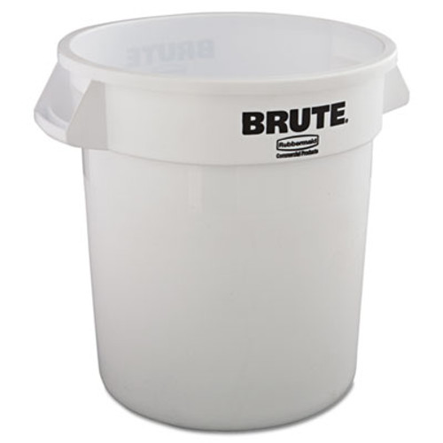Rubbermaid Commercial Round Brute Container  Plastic  10 gal  White (RCP 2610 WHI)