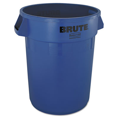 Rubbermaid Commercial Round Brute Container  Plastic  32 gal  Blue (RCP 2632 BLU)