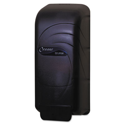 San Jamar Oceans Universal Liquid Soap Dispenser  800 mL  4 5  x 4 38  x 10 5   Black (SAN S890TBK)