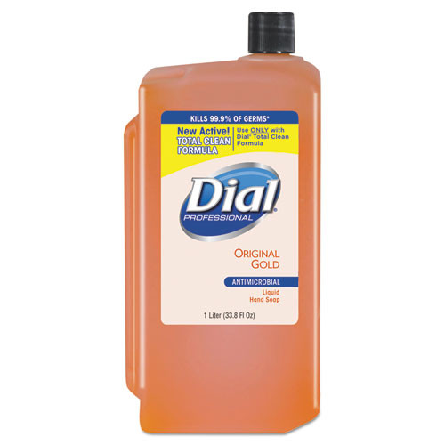 Dial Professional Gold Antimicrobial Liquid Hand Soap  Floral  1000 mL Refill  8 Carton (DIA 84019)