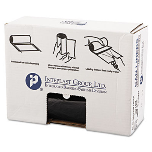 Inteplast Group High-Density Commercial Can Liners Value Pack  45 gal  19 microns  40  x 46   Black  150 Carton (IBS VALH4048K22)