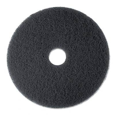 3M High Productivity Floor Pad 7300  19  Diameter  Black  5 Carton (MCO 08277)