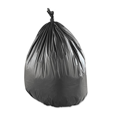 Inteplast Group High-Density Commercial Can Liners  60 gal  22 microns  38  x 60   Black  150 Carton (IBS S386022K)