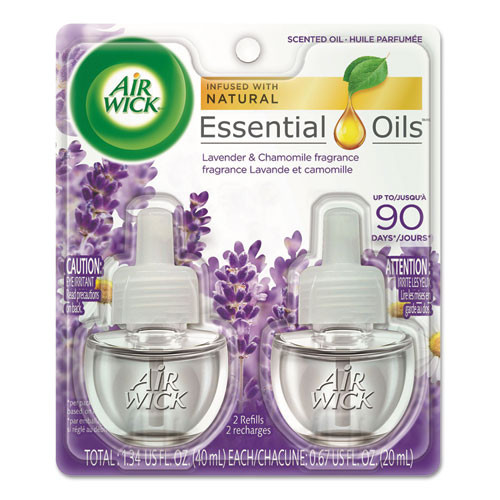 Air Wick Scented Oil Refill  Lavender   Chamomile  0 67oz  Purple  2 Pack (REC 78473)