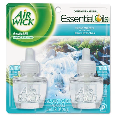 Air Wick Scented Oil Refill  Fresh Waters  0 67 oz  2 Pack  6 Pack Carton (REC 79717)
