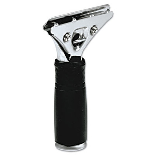Unger Pro Stainless Steel Squeegee Handle  Rubber Grip  Black Steel  Screw Clamp (UNG PR00)