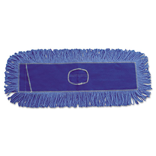 Boardwalk Mop Head  Dust  Looped-End  Cotton Synthetic Fibers  18 x 5  Blue (UNS 1118)