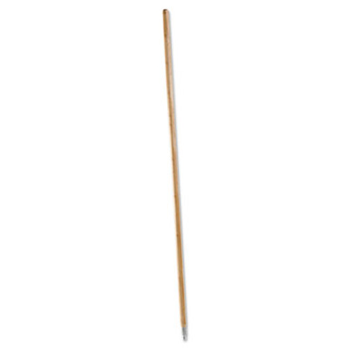 Boardwalk Metal Tip Threaded Hardwood Broom Handle  1 1 8 dia x 60  Natural (BWK 138)