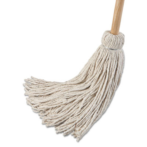 Boardwalk Deck Mop  54  Wooden Handle  24oz Cotton Fiber Head  6 Pack (UNS 124C)