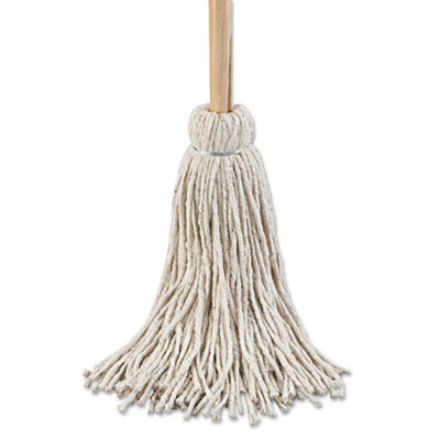 Boardwalk Deck Mop  54  Wooden Handle  24oz Cotton Fiber Head  6 Pack (UNS 124C)