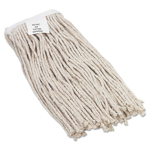 Boardwalk Mop Head  Value Standard Head  Rayon Fiber  Cut-End  Size No  16  WE  12 Carton (UNS 2016R)