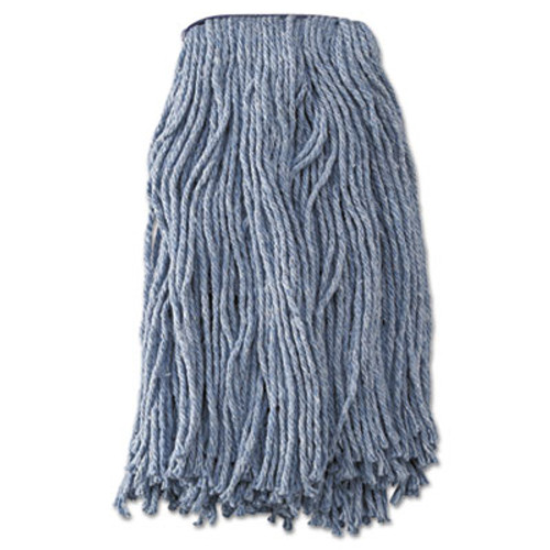 Boardwalk Mop Head  Standard Head  Cotton Synthetic Fiber  Cut-End   20  Blue  12 Carton (UNS 2020B)