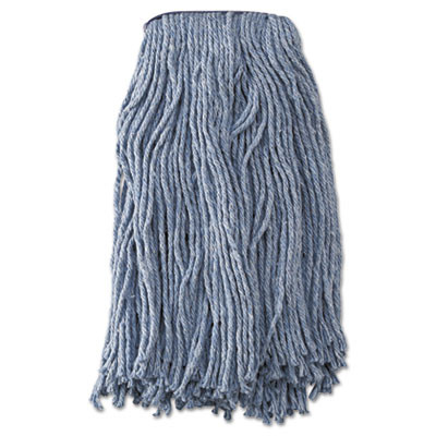 Boardwalk Mop Head  Standard Head  Cotton Synthetic Fiber  Cut-End   20  Blue  12 Carton (UNS 2020B)