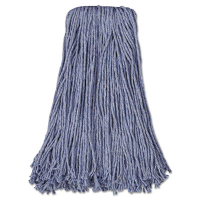Boardwalk Mop Head  Standard Head  Cotton Synthetic Fiber  Cut-End   24  Blue  12 Carton (UNS 2024B)