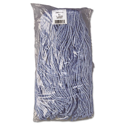 Boardwalk Mop Head  Standard Head  Cotton Synthetic Fiber  Cut-End   24  Blue  12 Carton (UNS 2024B)