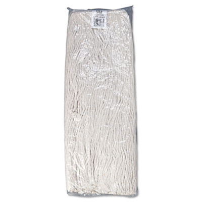 Boardwalk Mop Head  Premium Standard Head  Cotton Fiber  32oz  White  12 Carton (UNS 232C)